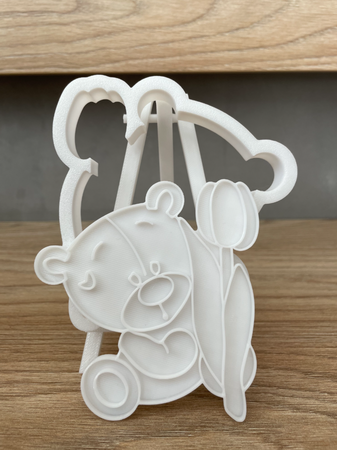 Foremka do tworzenia dekoracji MIŚ Z TULIPANEM foremka + stempel WZ.I KicCake