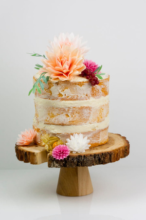 Kwiaty waflowe na tort ASTRY ODCIENIE BEŻU POMARAŃCZU I CZERWIENI 3 szt. Rose Decor