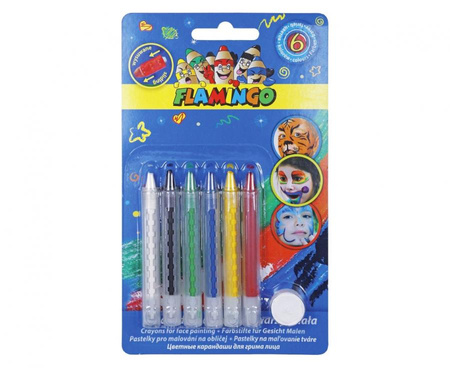 #PPI Kredki do twarzy, 6 kolorów Flamingo, wysuwane