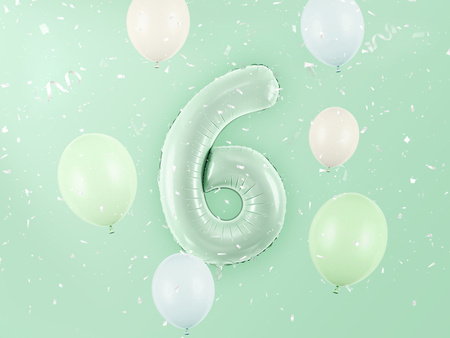 Świeczka urodzinowa Cyferka 7, zielony, 6 cm
