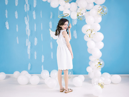Balony 30cm, Serduszka, Pastel Pure White (1 op. / 50 szt.)
