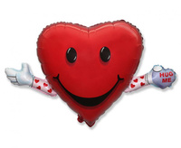 #BFK Balon foliowy 24" FX - LOVE & HUG, pakowany