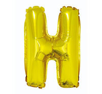 #BFK Balon foliowy "Litera H", złota, 35 cm KK