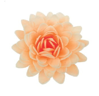 Kwiaty waflowe na tort ASTRY ODCIENIE BEŻU POMARAŃCZU I CZERWIENI 3 szt. Rose Decor