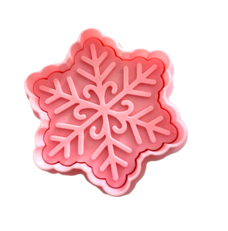 Zestaw 2 szt. foremek do tworzenia dekoracji ŚNIEŻYNKA WZ. I KicCake
