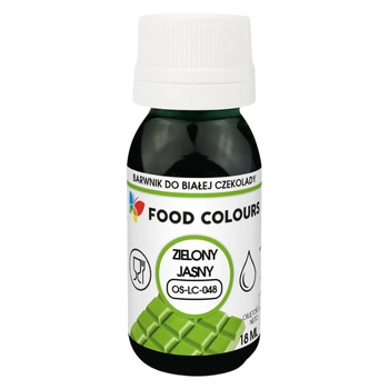 Barwnik do czekolady i mas tłustych JASNY ZIELONY 18 ml Food Colours