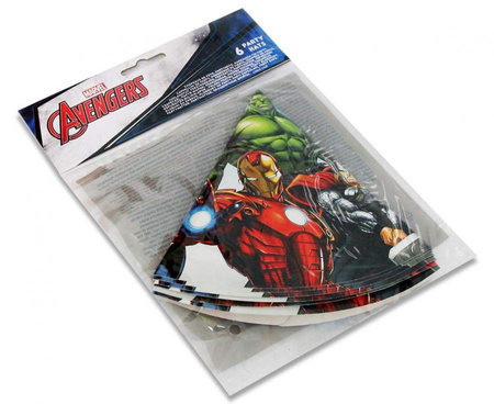 #STAI Czapeczki papierowe Avengers Infinity Stones, 6 szt. (papier FSC)