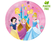 #ZTA Talerzyki papierowe Princess Live Your Story (next generation) 23 cm, 8 szt. (plastic-free)