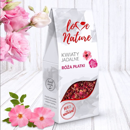 Kwiaty jadalne RÓŻA płatki 20g Love NATURE