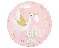 #BFK Balon foliowy 18" CIR- Special delivery baby girl