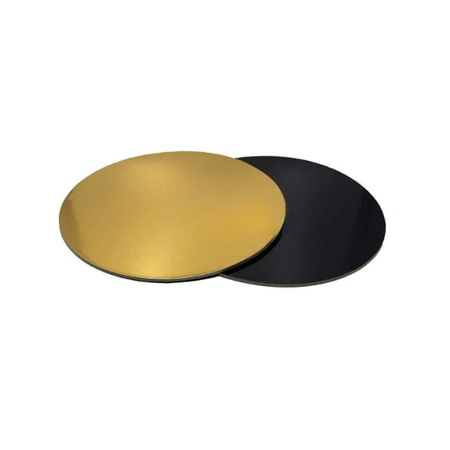 Podkładka pod tort dwustronna ZŁOTO - CZARNA Ø 30 cm 10 szt.