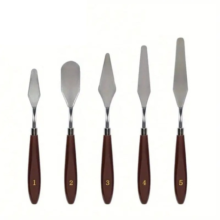 Zestaw 5 szt. spatuł do dekorowania kremem
