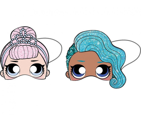 #STAM Maski papierowe LOL Glitterati, 6 szt.