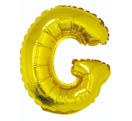 #BFK Balon foliowy "Litera G", złota, 35 cm KK