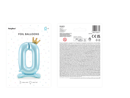 Balony Eco 33 cm, Cyfra '' 8 '', jasny złoty (1 op. / 6 szt.)