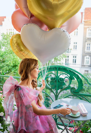 Balon foliowy Kot, 96x95 cm, mix