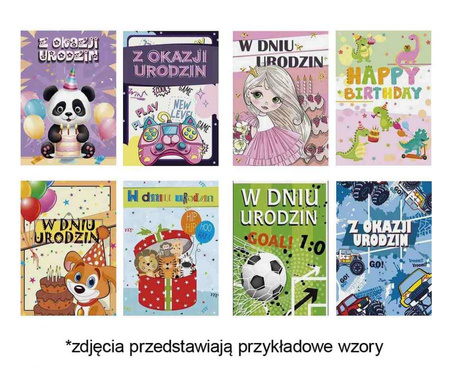 #ZK Laurka z brokatem B6B 117x167 Urodziny Dziecięce zest. 754 Dziecięce - Chłopiec, Dziewczynka
