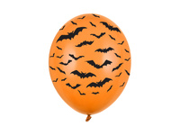 Balony 30cm, Nietoperze, Pastel M. Orange (1 op. / 6 szt.)