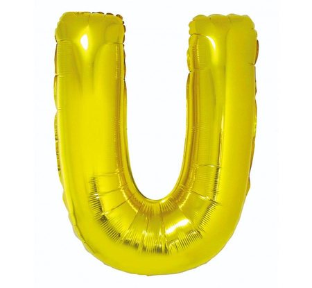 #BFK Balon foliowy "Litera U", złota, 89 cm KK