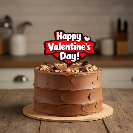 Topper na bento cake 9x12 cm HAPPY VALENTINE'S DAY!