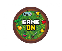#ZTA_GD Talerzyki papierowe Game On, 18 cm, 6 szt.