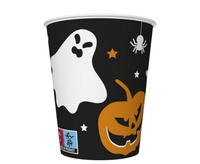 Kubeczki papierowe Halloween DAISY, Dynia i duszek, 250 ml, 8 szt.