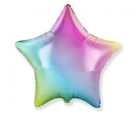 #BFK Balon foliowy 18" FX - Gwiazda (gradient pastelowy), pakowany