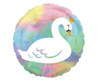 #BFK Balon foliowy 18" CIR - Łabędź, opalizujący, zapakowany