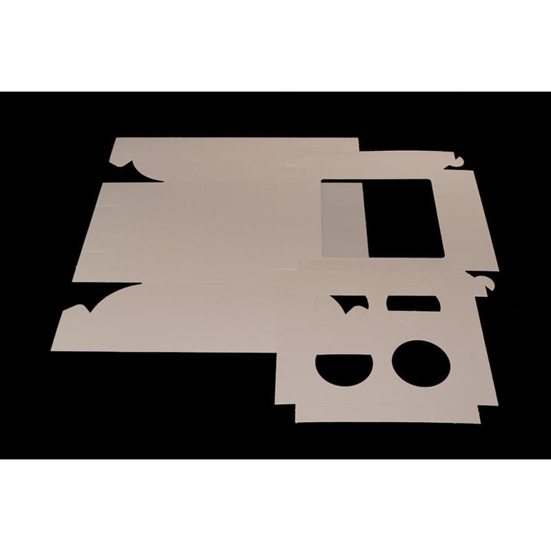 Pudełko na 4 muffinki z przezroczystym okienkiem – detal wieczka