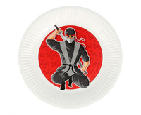 #ZTA Talerzyki papierowe Ninja, 23 cm, 8 szt.