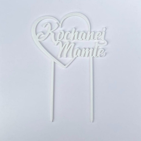 Topper na tort KOCHANEJ MAMIE 16 cm + personalizacja koloru