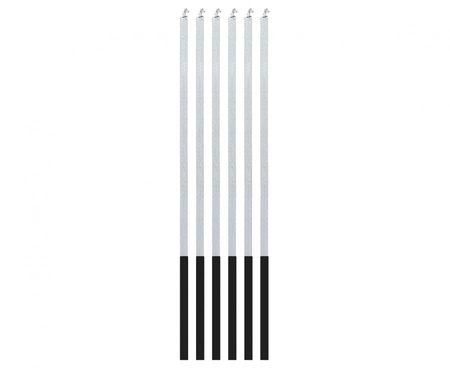 #SU Świeczki B&C Magiczny Płomień, srebrne, 3x3x150mm, 6 szt.