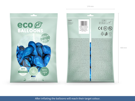 Balony Eco 26cm pastelowe, zielony (1 op. / 100 szt.)