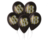 #BL Balony Premium "18", czarne, 12" / 5 szt.