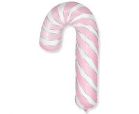 #BFK Balon foliowy 24" FX - Świąteczny lizak, różowo-biały, niepakowany