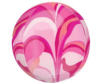 #BFK Balon foliowy ORBZ - Kula różowa macro marble (pakowany)