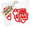 Opłatek na tort LOVE SERDUSZKA WALENTYNKI WZ. XII
