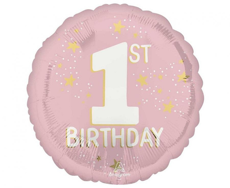 #BFK Balon foliowy 18" CIR- Little Miss Wonderful 1st Bday
