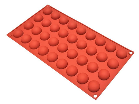 Silikonowa forma do pralin monoporcji żelki PÓŁKULE śr. 2,8 cm 36 gniazd