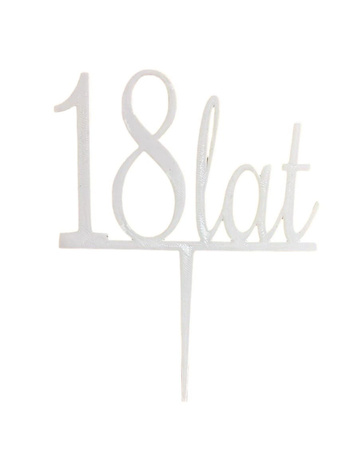 Topper na tort personalizowany LICZBA+ LAT