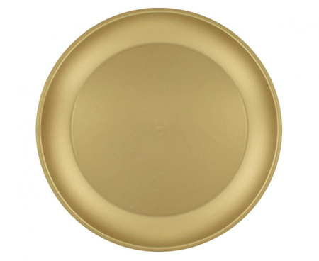 #ZTA Talerz wielokrotnego użytku, złoty, Decorata Party, 21 cm, 1 szt.