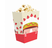 #ZI_GD Pudełko na popcorn Indiańskie Party, rozm. 13.5 x 8.5 x 19 cm, 4 szt. KK