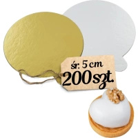 Bankietówki podkładki pod monoporcje dwustronne ZŁOTO SREBRNE 5 cm 200 szt.