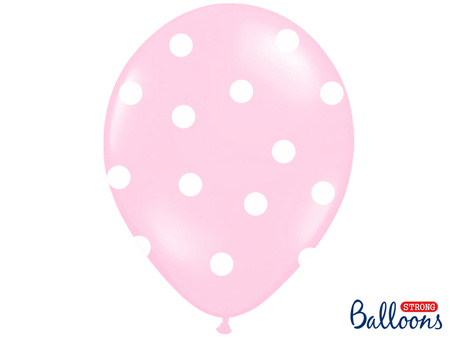 Balony 30cm, Kropki, Pastel Baby Blue (1 op. / 50 szt.)