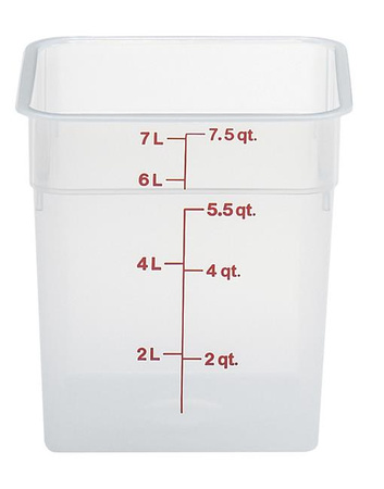 Przezroczysty pojemnik polipropylenowy na żywność CAMBRO CamSquare® 11,4 l