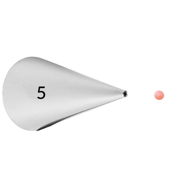 Tylka cukiernicza Wilton 5 z przykładową kropką z kremu