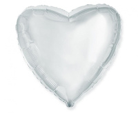#BFK Balon foliowy 18" FX - Serce (srebrne), niepakowany