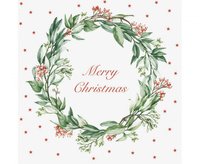 #ZSE Serwetki papierowe Merry Christmas with Wreath, 33x33 cm, 20 szt.