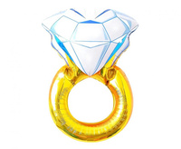 #BFK Balon foliowy Pierścionek złoty, 42x58cm