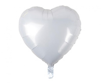 #BFK Balon foliowy Serce, białe, 18"/ 100szt.